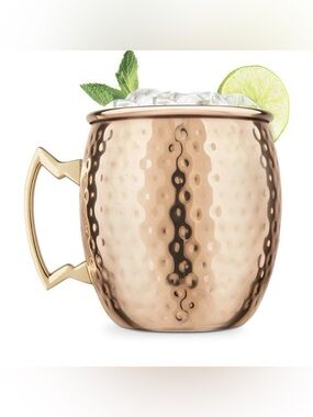 🍹✨ Pier 1 Handcrafted Hammered Copper Moscow Mule Mugs – Set of 2